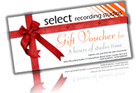 Christmas recording studio gift vouchers